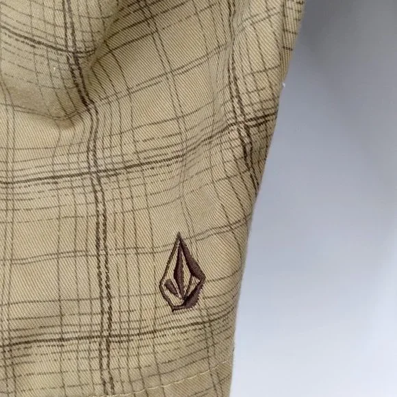Volcom Corpo Class Men Chino Plaid Shorts Size 32 - Picture 6 of 8
